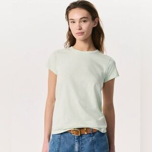 NEW Rag & Bone Slub Baby Tee Green Lily L